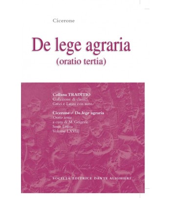 Cicerone DE LEGE AGRARIA III a cura di M. Geigerle