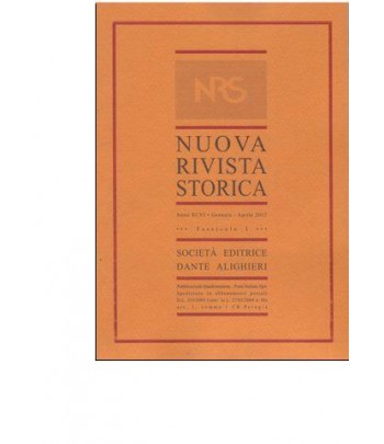 FASCICOLI E ABBONAMENTI NUOVA RIVISTA STORICA