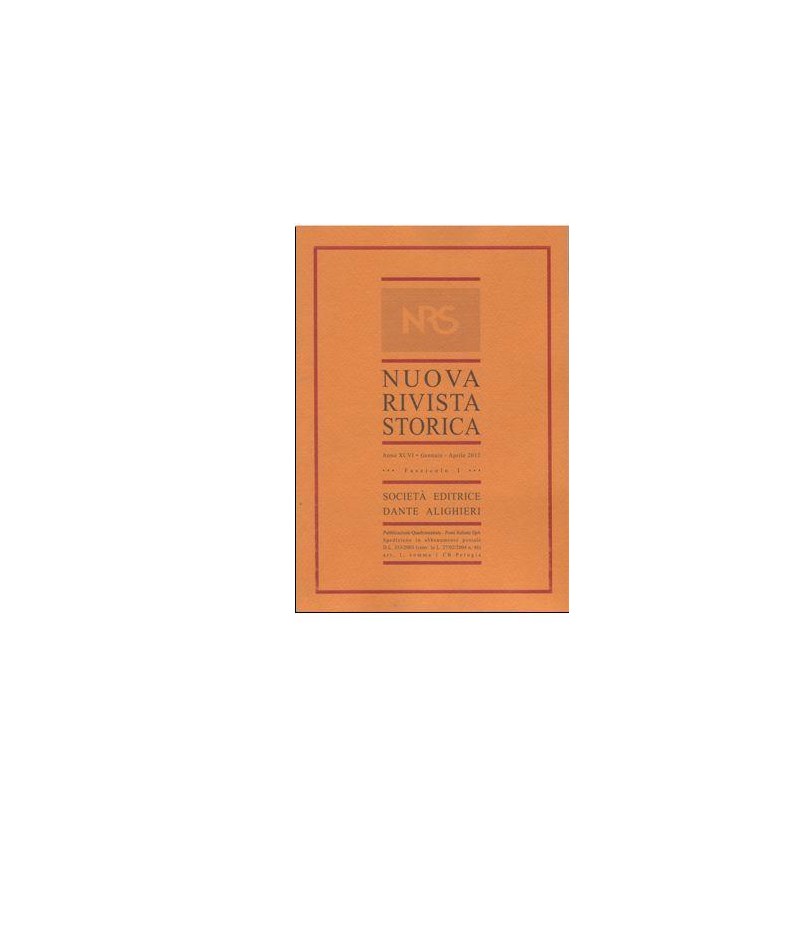 FASCICOLI E ABBONAMENTI NUOVA RIVISTA STORICA